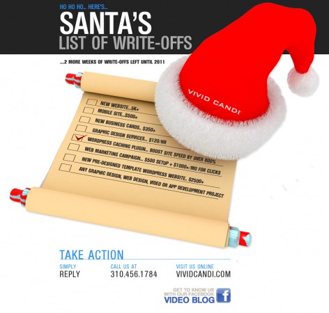 santa write off vivid candi graphic design