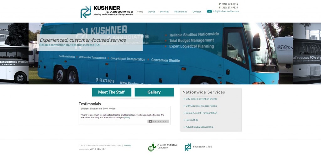 kushner shuttles website