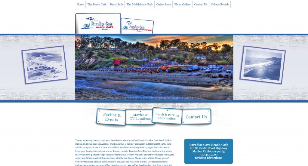 paradise cove website