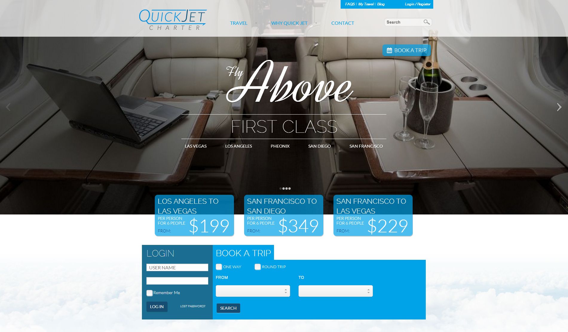 quick jet charter website