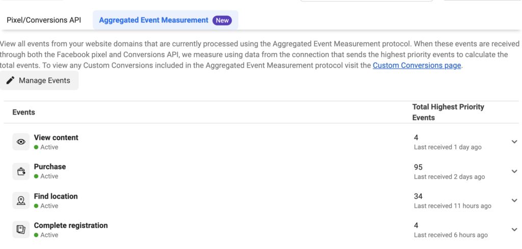 Set Up Aggregated Measurements in Facebook Event Manager